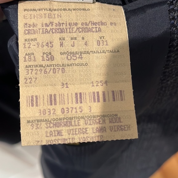 Vintage Hugo Boss Blazer/Sport Coat Wool Blue/Gray Pattern US 44 EUC - Picture 15 of 16